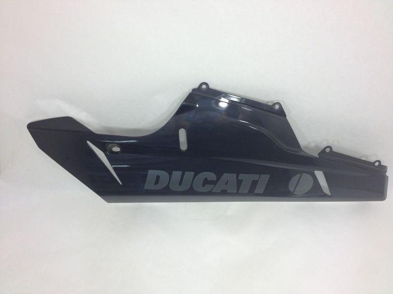 Ducati 848 1098 1198 metallic black right lower side fairing bellypan belly pan