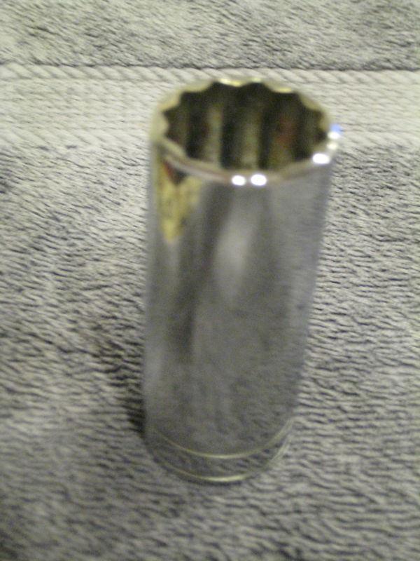 Snap-on 3/8 drive 7/8" 12 point deep socket sf281 new logo in nice condition