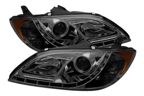 Spyder m304drlsm chrome smoke projector headlights head light w leds drl