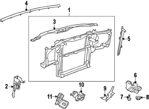 Jeep 68024918ac genuine oem factory original radiator support