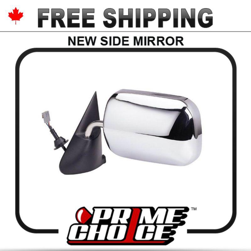 New chrome power electric driver side view mirror left door 1995-1997 dodge ram