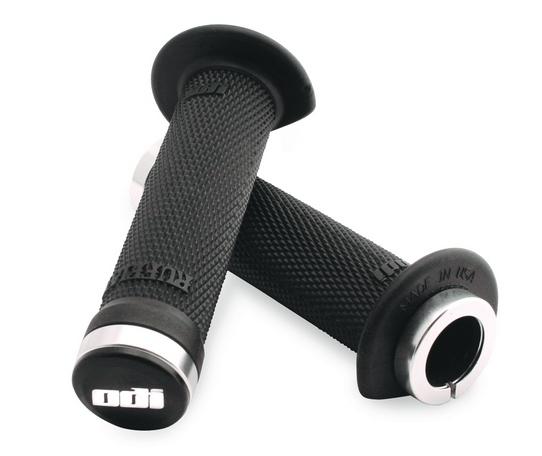 Odi ruffian lock on grips 130mm black/silver atv