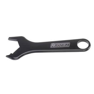 Russell performance an wrench hose end aluminum black fits -16 an nut ea 651940