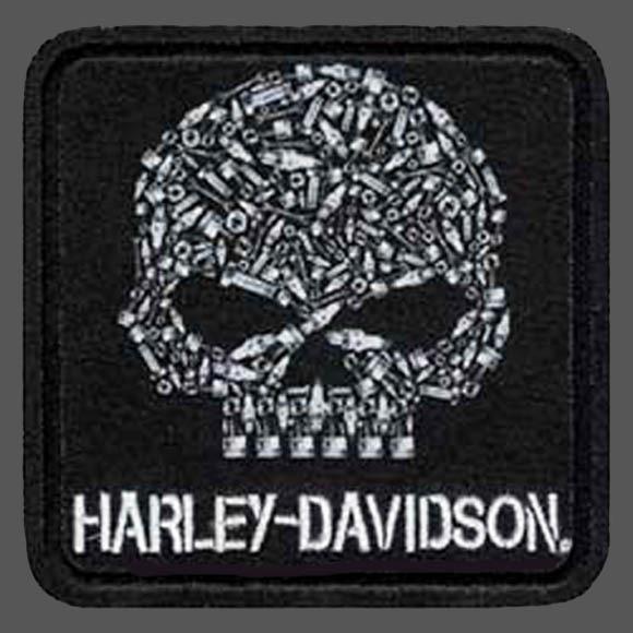 Harley davidson willie g skull motor head patch 