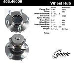 Centric parts 406.46000e rear hub assembly