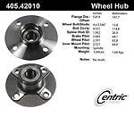 Centric parts 405.42010 rear hub assembly