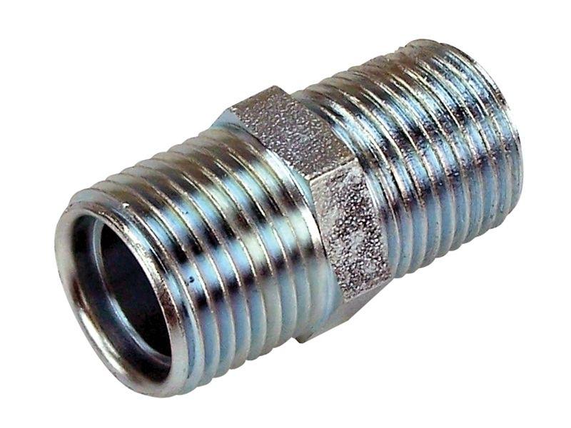 Heater fitting, 1/2 npt x #10 male o-ring insert (short) [91-1000]