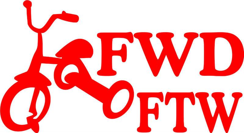 Fwd ftw tricycle vinyl decal sticker jdm euro