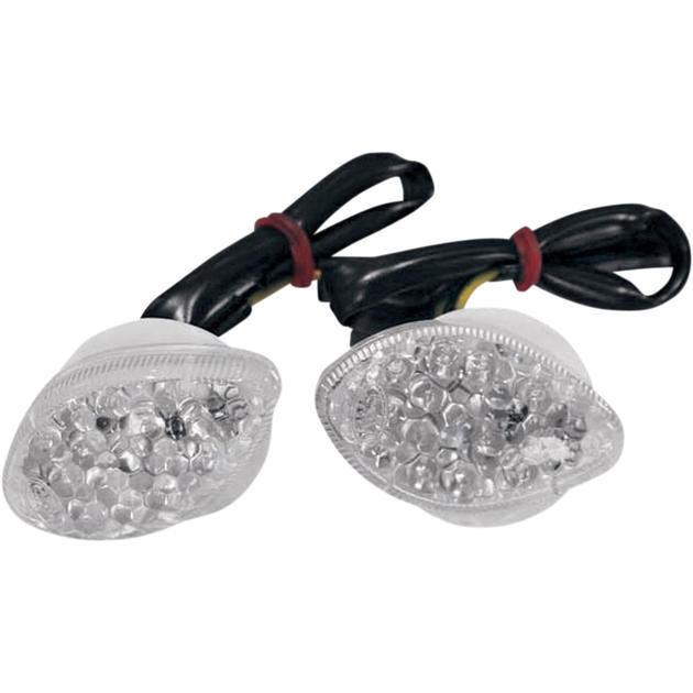 K&s led flush mount fairing marker light set clear fits honda cbr1000rr 04-05