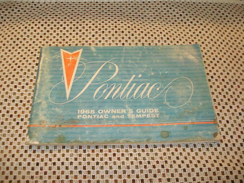 1965 pontiac owners manual original glove box nr rare!!