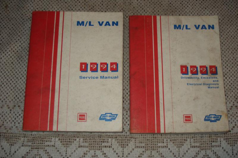 1994 chevy astro gmc safari van service manual set shop books rare m/l emission 