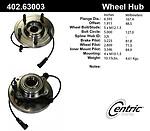 Centric parts 402.63003e rear hub assembly