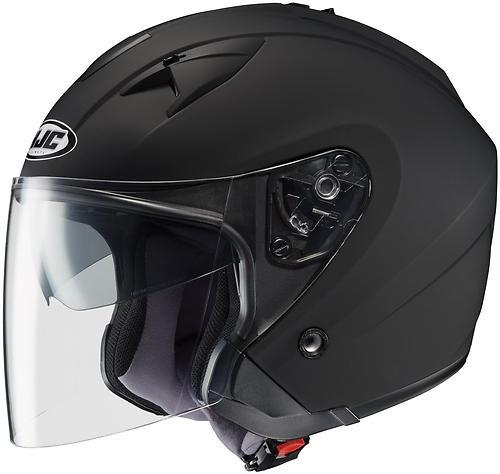 New hjc is-33 open-face adult helmet, matte black/flat, 2xl/xxl