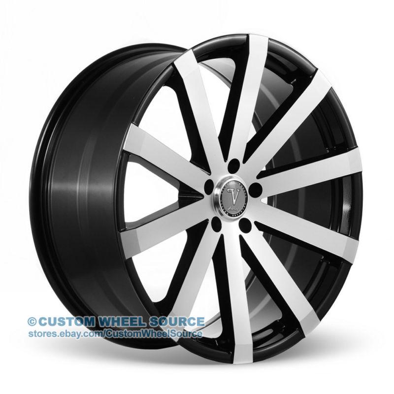 20" black rims volkswagen vw mercedes benz vw12 velocity wheel & tire package 