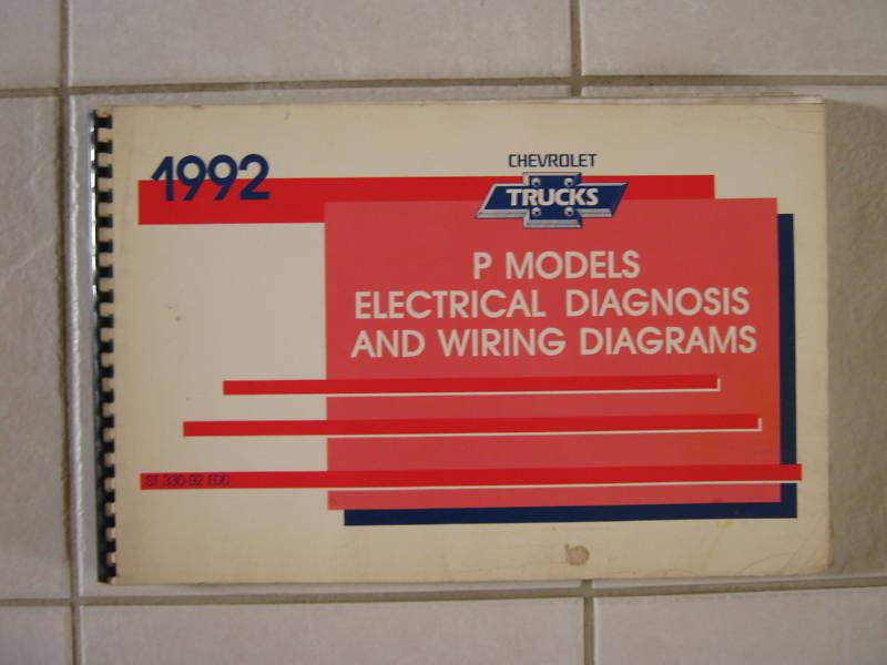 1992 chevy p model electrical diagnosis wiring diagrams st 330-92 edd original