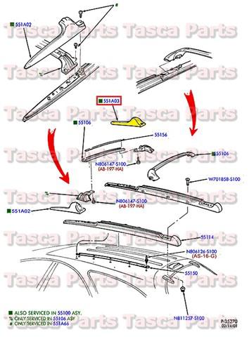 New oem roof luggage carrier lh support cover 2001-7 taurus 2001-5 mercury sable