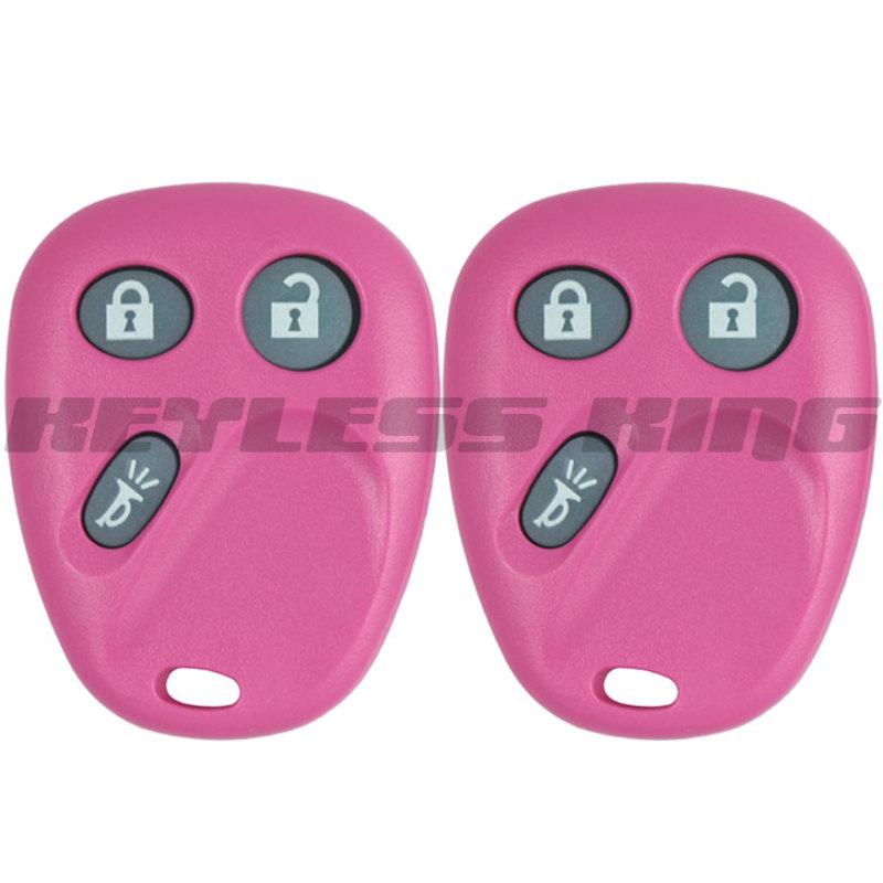 2 new pink glow in dark replacement keyless remote key fob clicker control