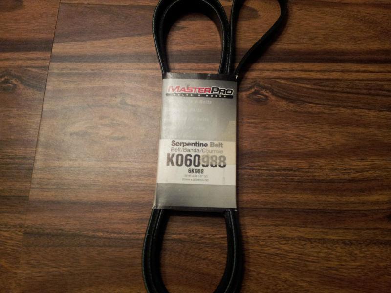 K060988 6k988 new serpentine belt  master pro select