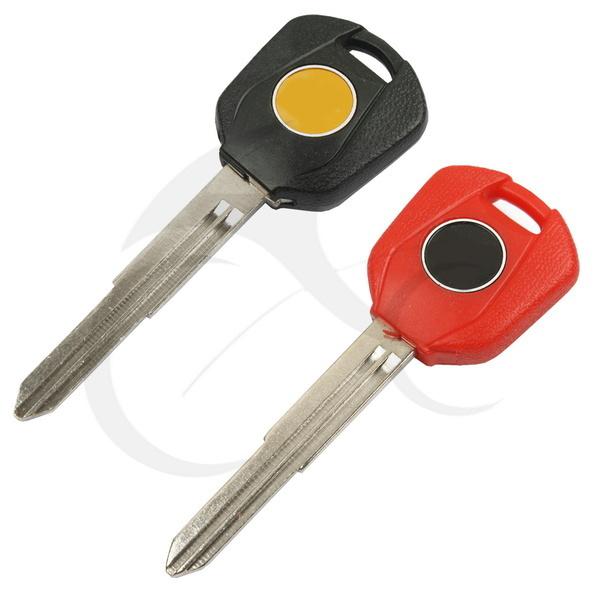 Red black 2ps blank key uncut blade for honda vtr1000f 01-05 cbr600 f4 f4i 99-05