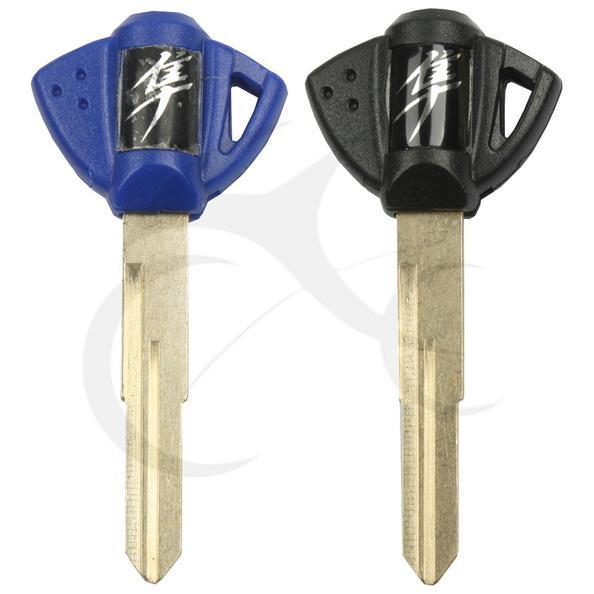 Black blue blank key for suzuki gsx1300r hayabusa 99-07 08-12 gsxr600/750/1000 