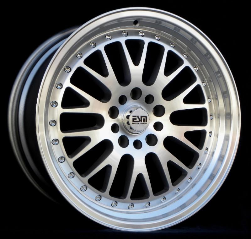 Silver 18" ccw style wheels 18x8.5 18x9.5 5x100 5x112 esm 007 cb66.6 buick