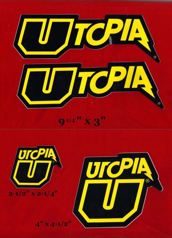 (4) utopia goggles decals stickers