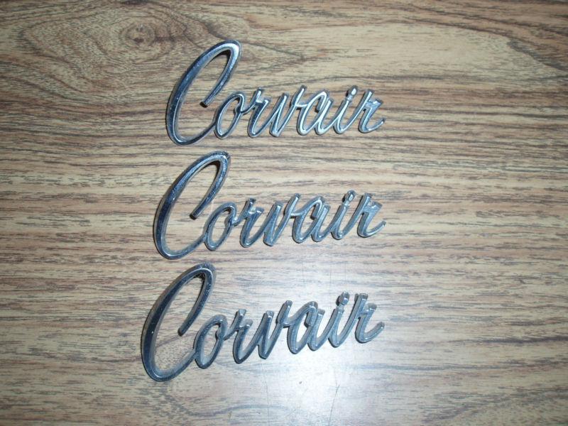 Chevy 1965 66 67 68 69 corvair fender emblems lot of 3 