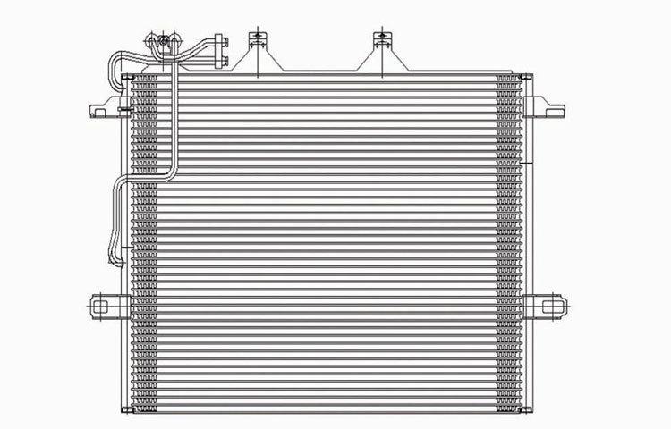 Replacement condenser parallel flow type 03-08 mercedes benz e class 2115001154