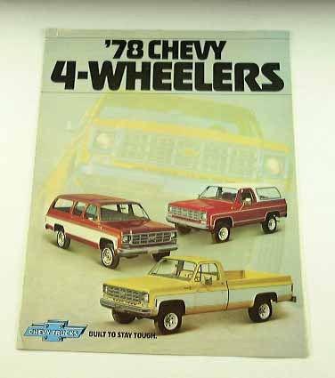 1978 78 chevrolet chevy 4wd brochure truck pickup suv 