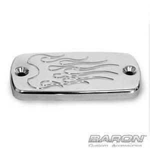 Baron master cylinder cover flame chrome fits kawasaki vulcan 2000 2004-2013