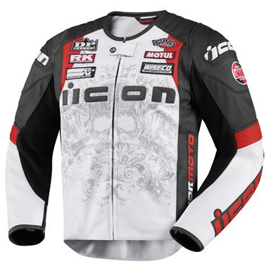 Icon jacket prime hero crusader black/white lg 2810-2053