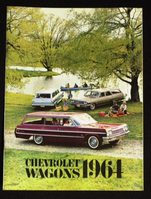 1964 chevy chevelle wagon brochure original nos rare 64