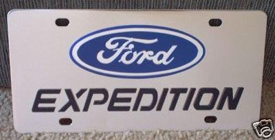 Ford expedition stainless steel vanity license plate tag black