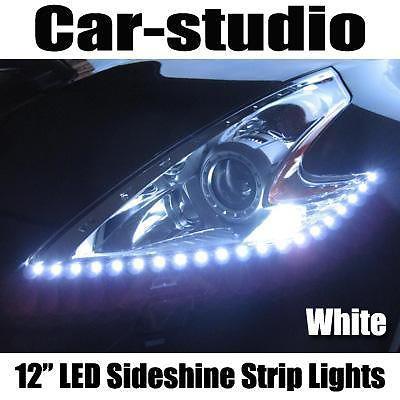 2pcs hid white 12 inches 15-smd led sideshine stirp lights lamps ultra thin #61