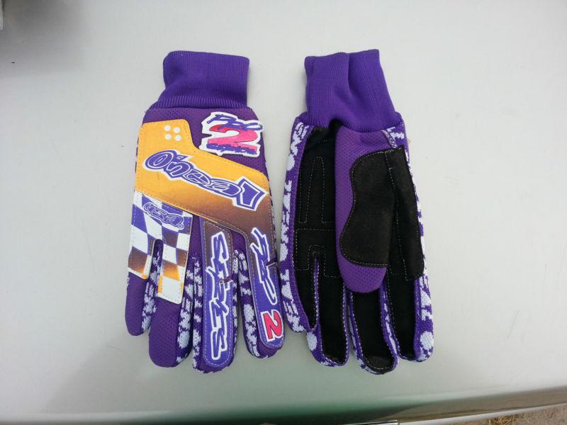 O'neal motorcycle atv dirt bike gloves vintage nos #0382 purple size 9, 11 new