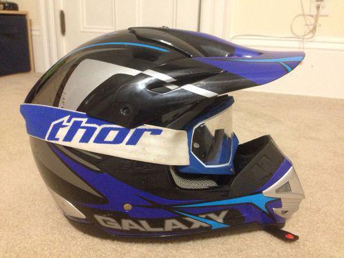 Galaxy blue off road atx motocross helmet size: adult m