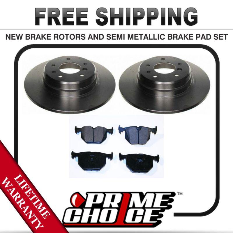 Rear kit (2) brake rotors and (1 set) premium brake pads with lifetime warranty