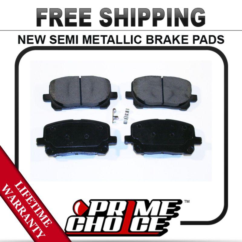 Front semi metallic disc brake pad kit full set with lifetime warranty