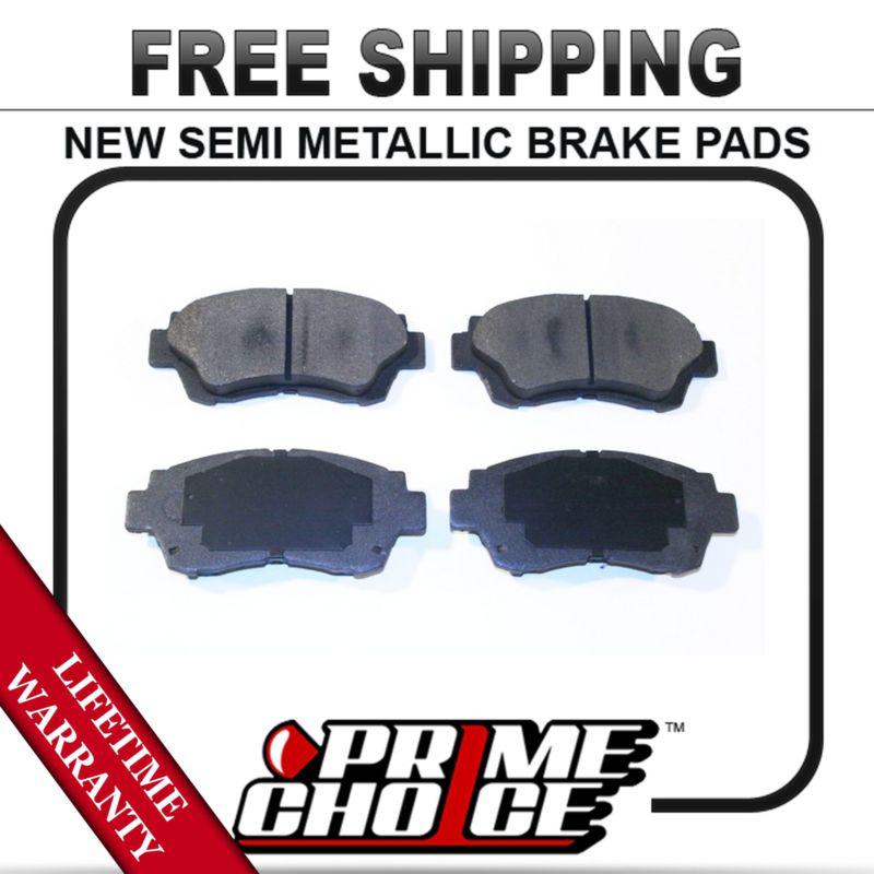 Front semi metallic disc brake pad kit full set with lifetime warranty