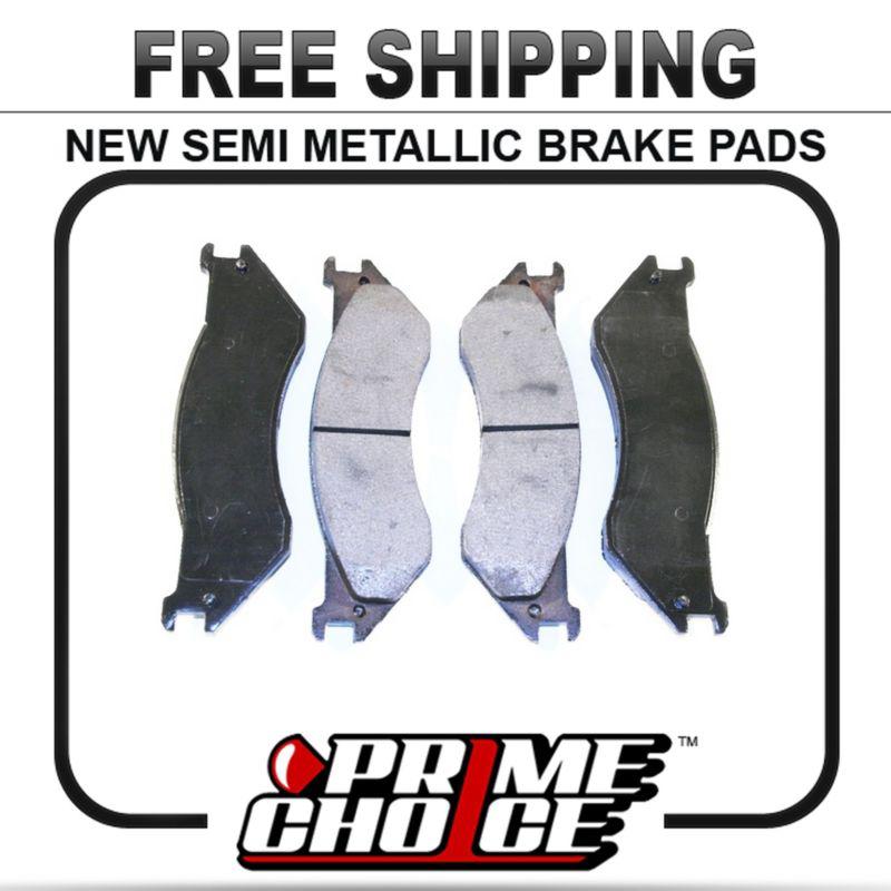 New premium complete set of front metallic disc brake pads with shims