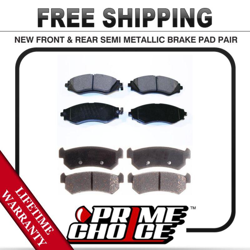 Complete set of front and rear premium brake pads with lifetime warranty