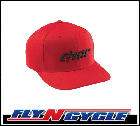 New thor racing basic red black s/m flexfit fitted hat casual casuals cap atv