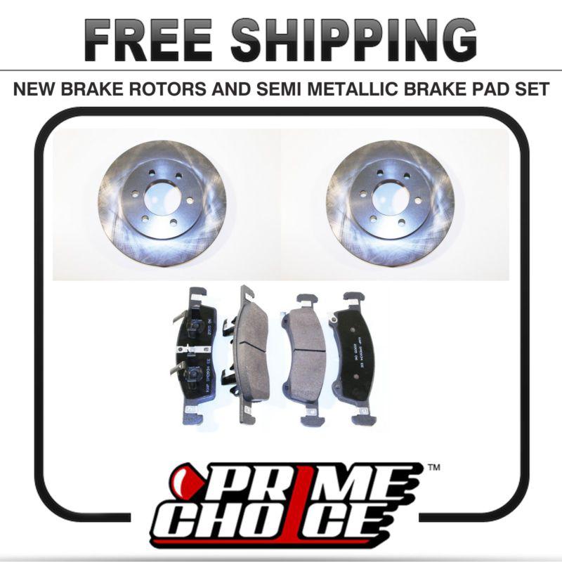 Premium front metallic brake pads and disc rotors complete kit left & right pair