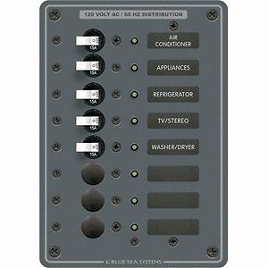 Blue sea 8059 ac 8 position toggle circuit breaker panelpart# 8059