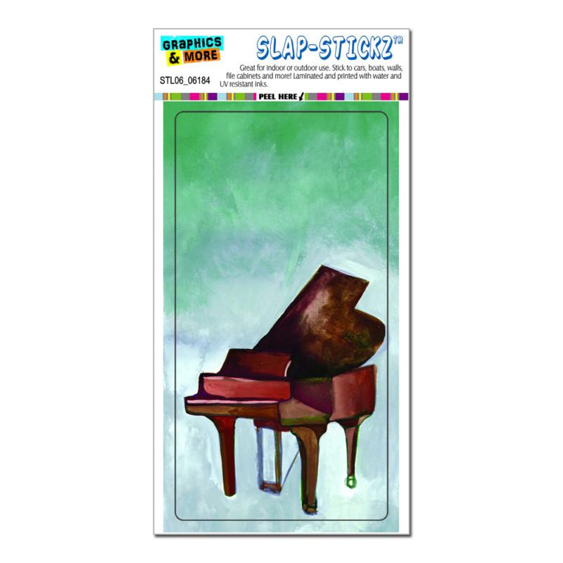 Painted grand piano neutrals - music musician - slap-stickz™ bumper sticker