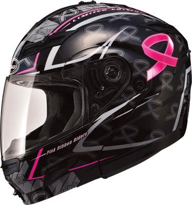 Gmax gm54s modular helmet black/silver/pink ribbon s g1545404 tc-14