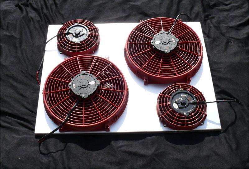 Ford econoline e350 350 van electronic quad cooling fan conversion kit + mpg hp