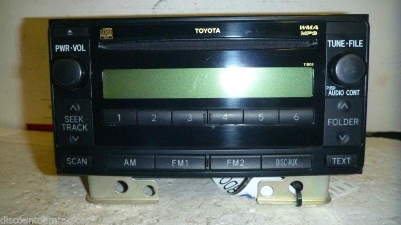 03-07 toyota 11808 radio cd mp3 matrix yaris celica  highlander 86120-52530 *