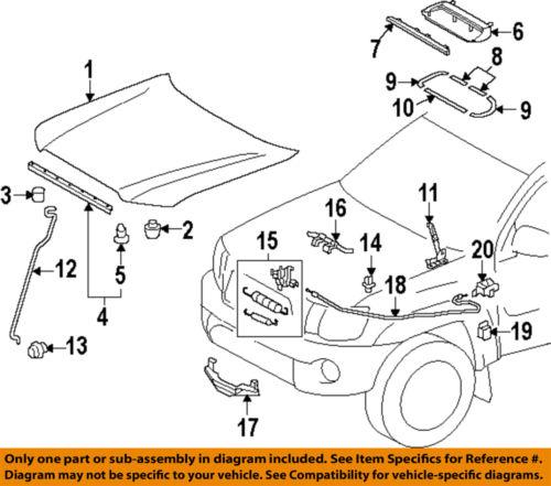 Toyota oem 5351004040 hood-lock assembly