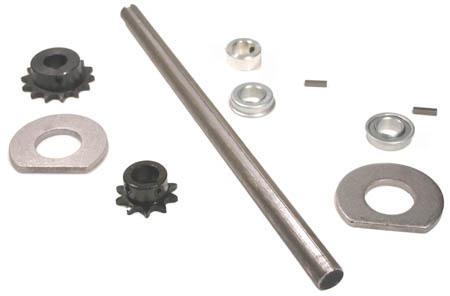 New go-cart/minibike complete jackshaft kit 3/4" by 14"